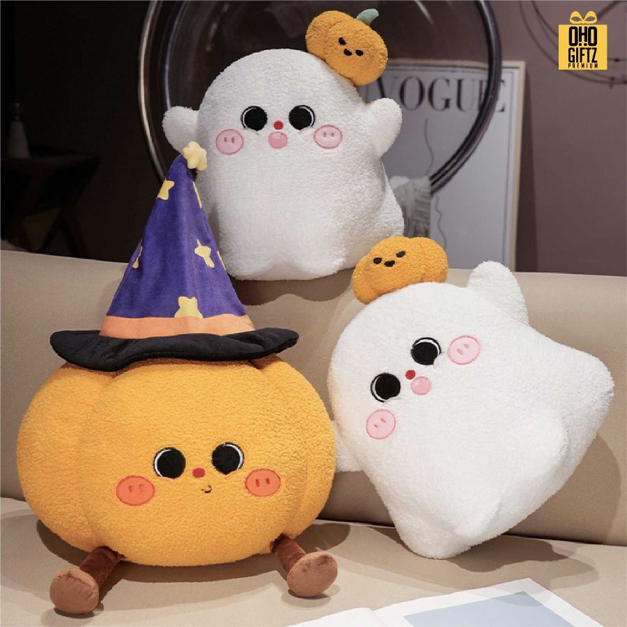 หมอนตุ๊กตาฮาโลวีน สกรีนโลโก้ ทำเป็นของพรีเมี่ยมได้ 