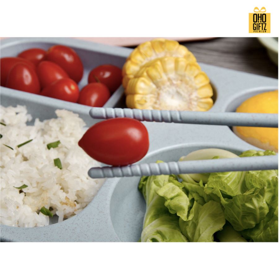 ชุดถาดทานอาหารฟางข้าว สกรีนชื่อ สกรีนโลโก้ ทำเป็นของพรีเมี่ยมได้