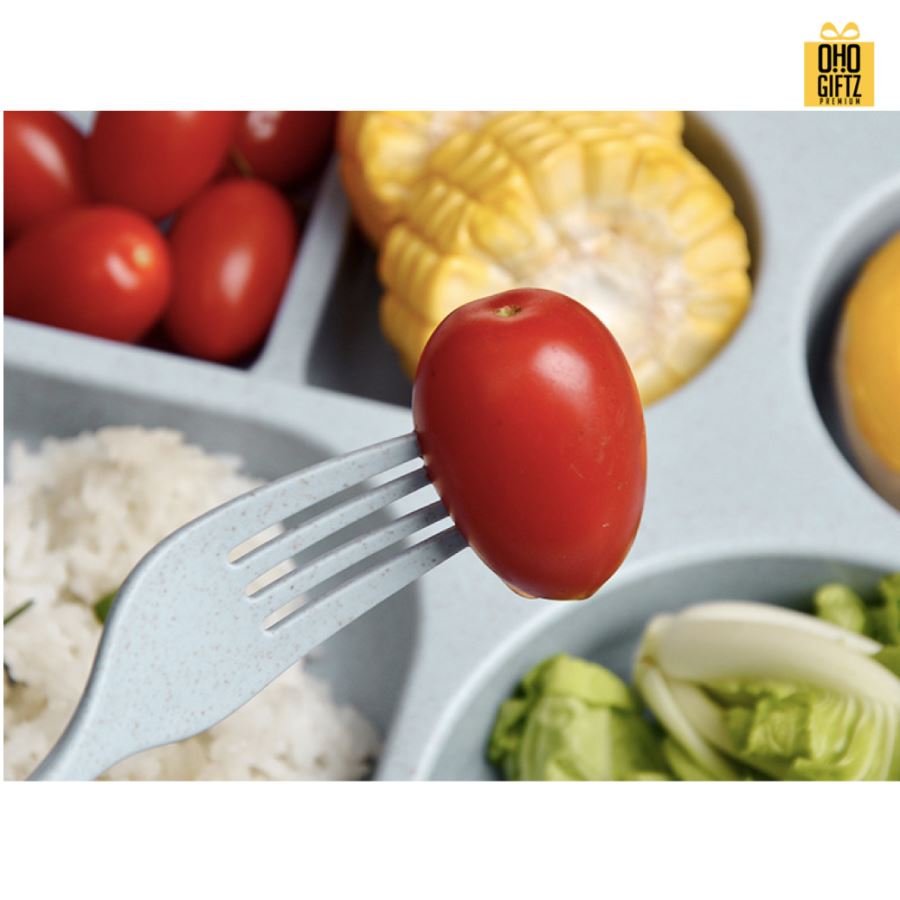 ชุดถาดทานอาหารฟางข้าว สกรีนชื่อ สกรีนโลโก้ ทำเป็นของพรีเมี่ยมได้