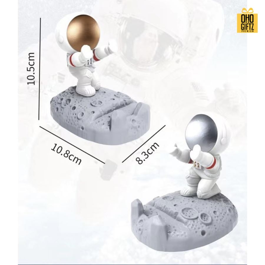 นักบินอวกาศวางมือถือเรซิ่น สกรีนโลโก้  ทำเป็นของพรีเมี่ยมได้