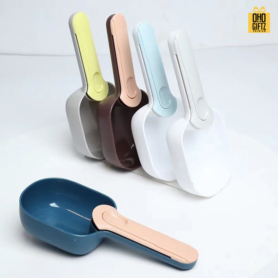 ช้อนตักอาหารสัตว์เลี้ยง 2in1 สกรีนโลโก้ ทำเป็นของพรีเมี่ยม