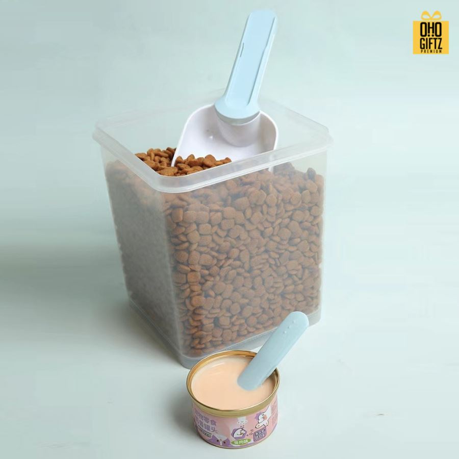 ช้อนตักอาหารสัตว์เลี้ยง 2in1 สกรีนโลโก้ ทำเป็นของพรีเมี่ยม