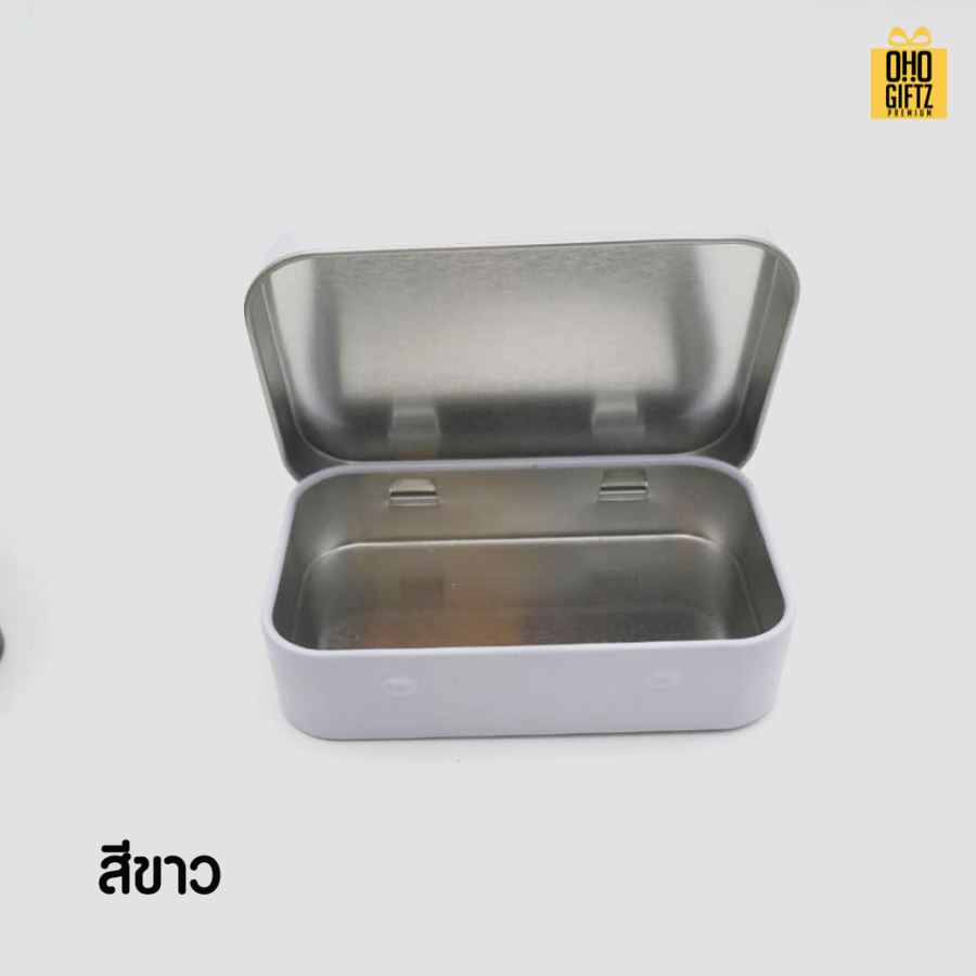 กล่องอลูมิเนียม สกรีนโลโก้ ทำเป็นของพรีเมี่ยม ของชำร่วยได้