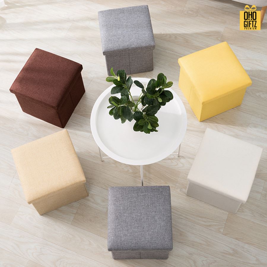 กล่องเก็บของผ้าพับเก็บได้ สกรีนโลโก้ ทำเป็นของพรีเมี่ยม 