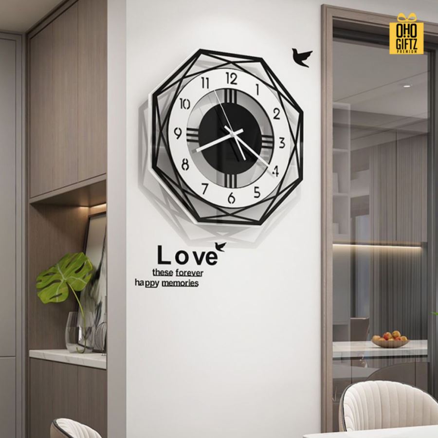 นาฬิกาแขวนผนังสุดเก๋เสียงเงียบ สกรีนชื่อ สกรีนโลโก้ ทำเป็นของพรีเมี่ยมได้ 