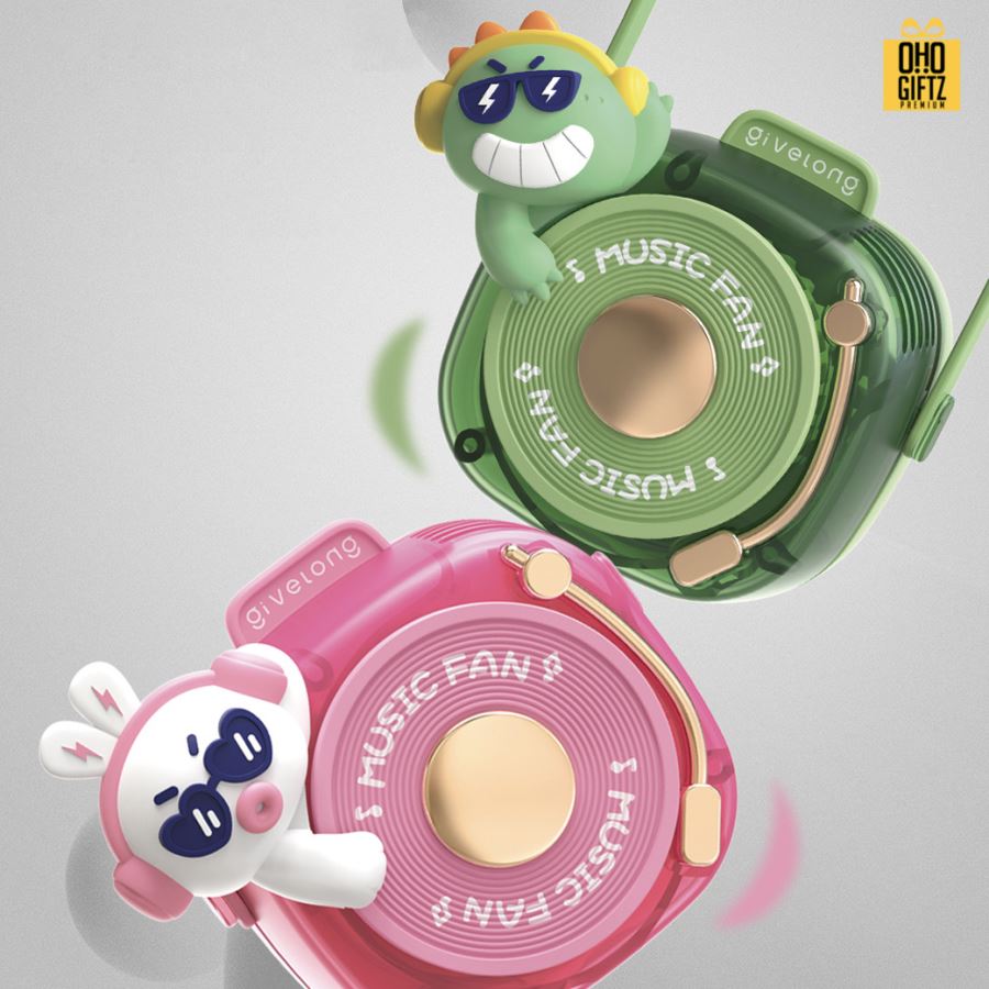 พัดลมห้อยคอเก๋ไก๋ สกรีนโลโก้ ทำเป็นของพรีเมี่ยม