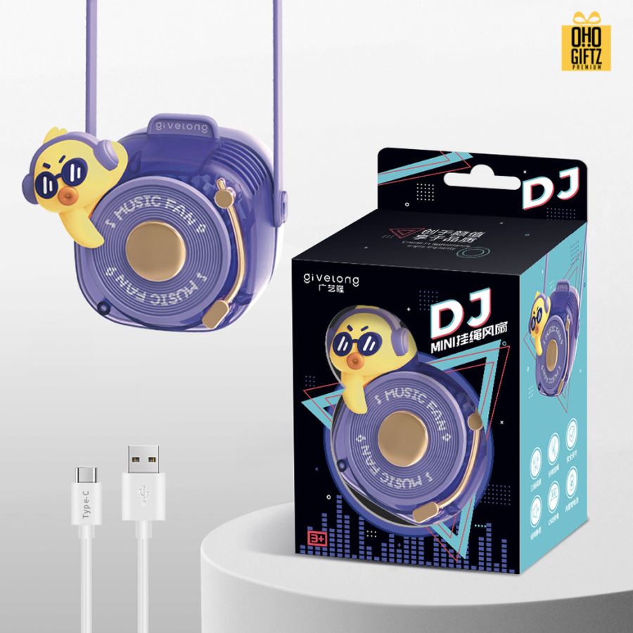 พัดลมห้อยคอเก๋ไก๋ สกรีนโลโก้ ทำเป็นของพรีเมี่ยม