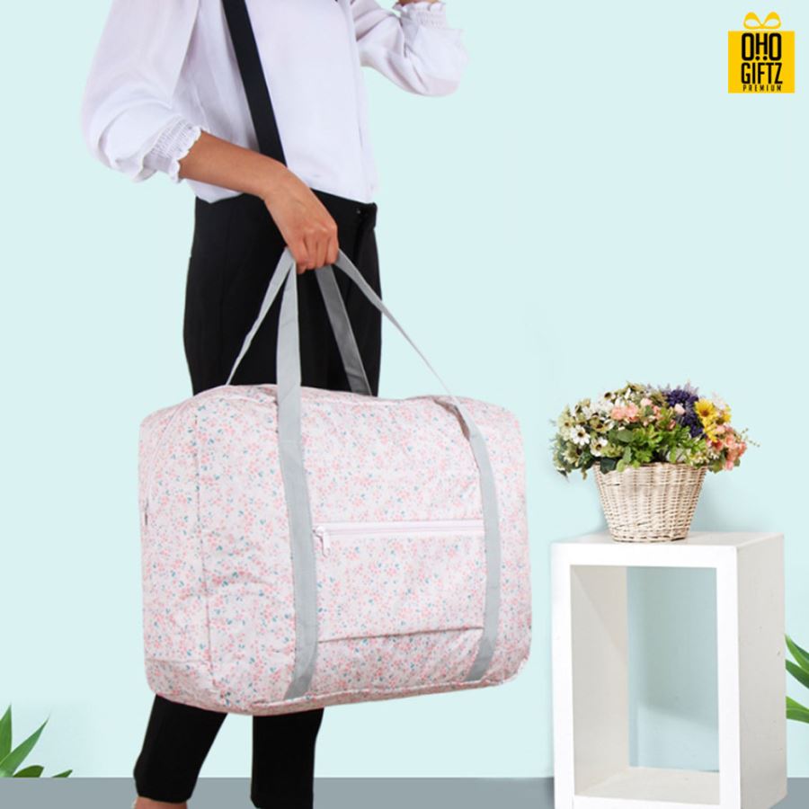 กระเป๋าผ้าoxfordกันน้ำพับได้ สกรีนโลโก้ ทำเป็นของพรีเมี่ยม ของที่ระลึก