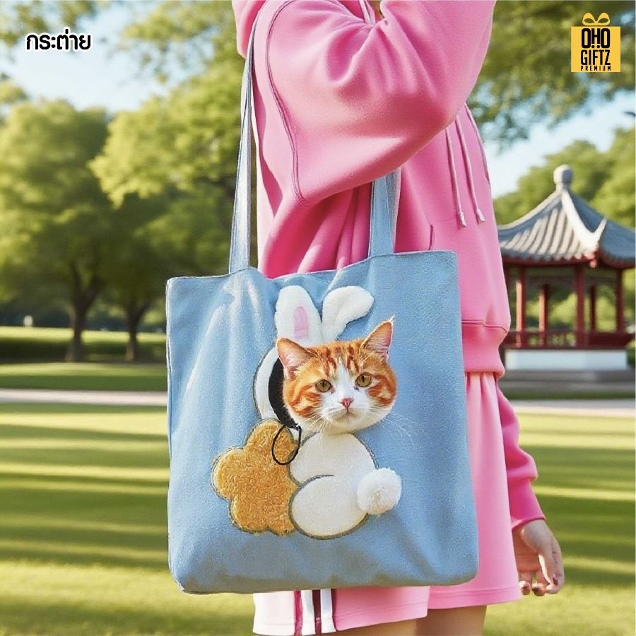 กระเป๋าใส่สัตว์เลี้ยง น่ารัก สกรีนโลโก้ ทำเป็นของพรีเมี่ยม