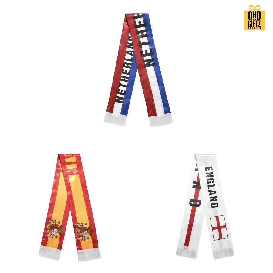 ผ้าพันคอเชียร์บอล พิมพ์ไม่จำกัดสี ผลิตโลโก้ ติดลาเบล ทำเป็นของพรีเมี่ยมได้