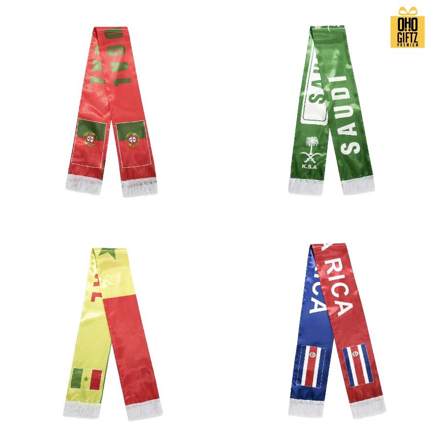 ผ้าพันคอเชียร์บอล พิมพ์ไม่จำกัดสี ผลิตโลโก้ ติดลาเบล ทำเป็นของพรีเมี่ยมได้