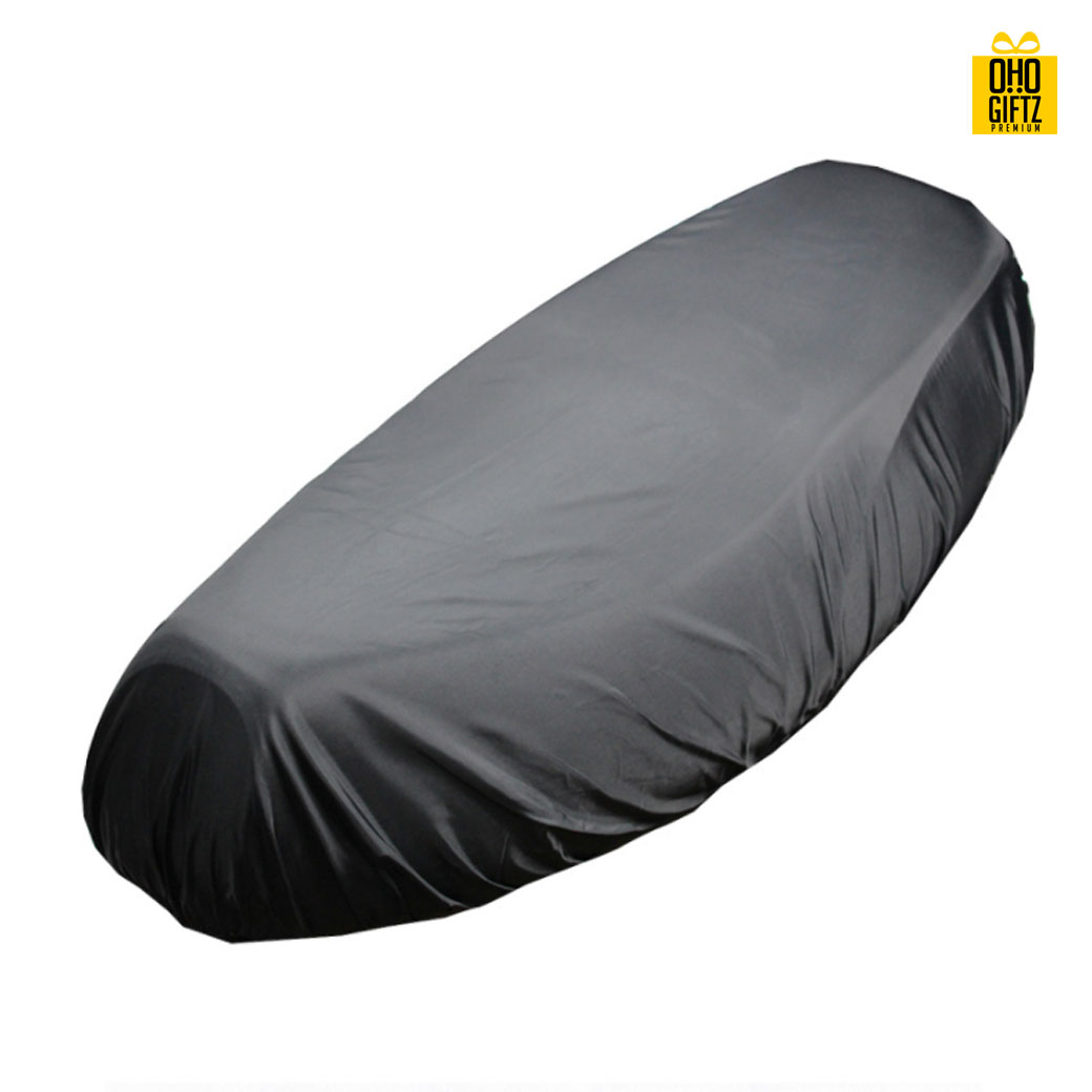 ผ้าคลุมเบาะมอเตอร์ไซค์ สกรีนโลโก้ ทำเป็นของพรีเมี่ยม ของที่ระลึกได้