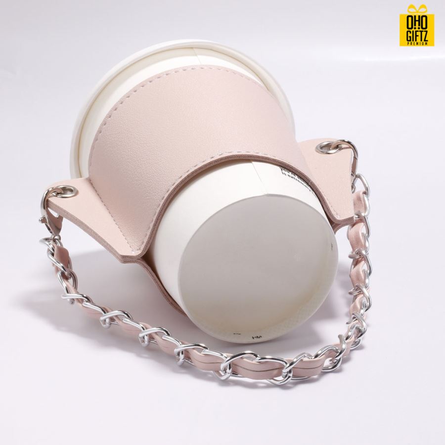 ปลอกสวมแก้วพร้อมสายหิ้ว สกรีนโลโก้ ทำเป็นของพรีเมี่ยม ของชำร่วยได้