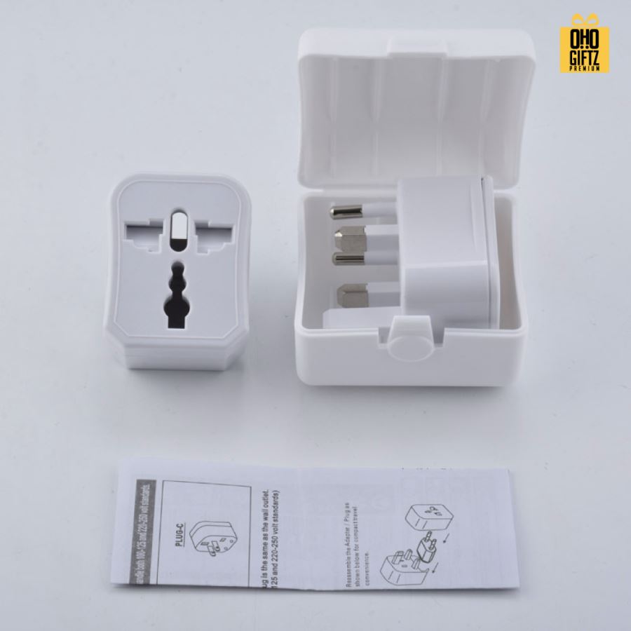 ปลั๊กแปลงไฟใช้ต่างประเทศ สกรีนชื่อ,โลโก้ ทำเป็นของพรีเมี่ยมได้