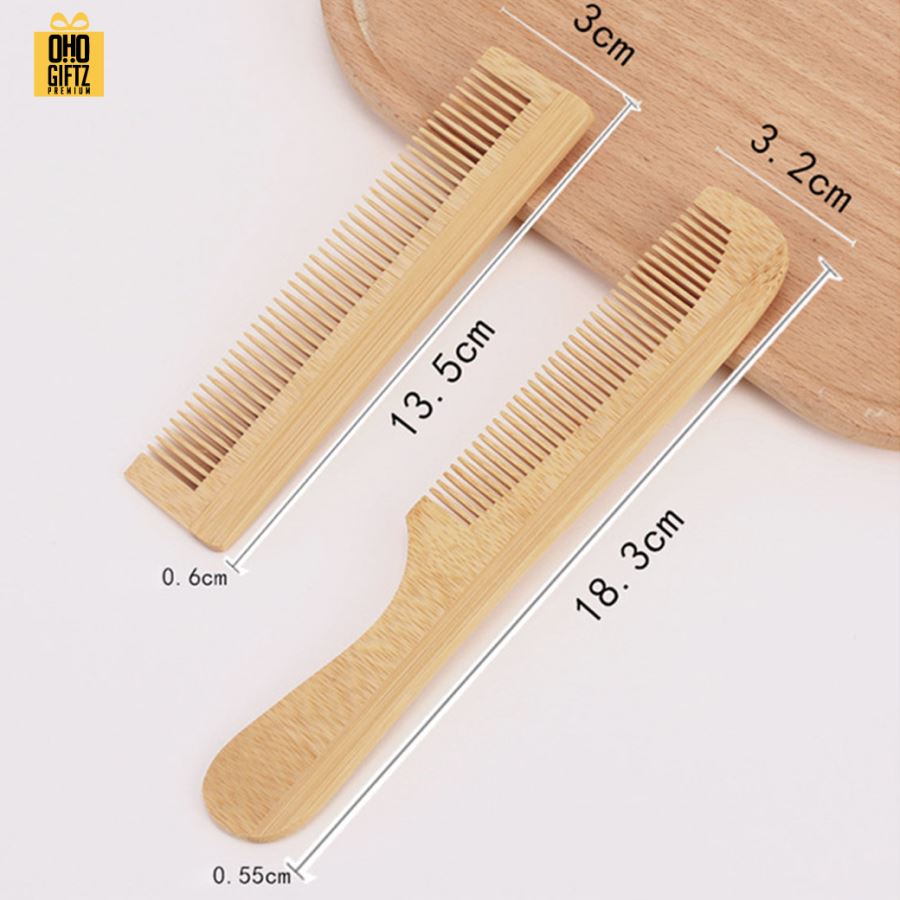 หวีไม้ไผ่ สกรีนโลโก้  ทำเป็นของพรีเมี่ยมได้