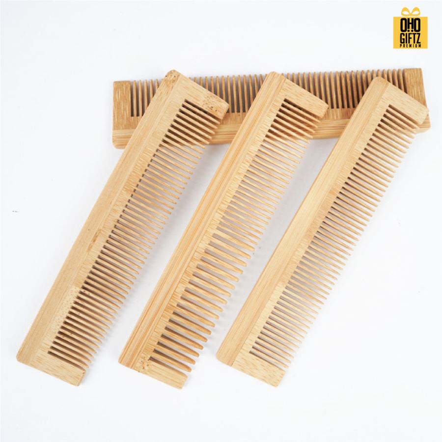 หวีไม้ไผ่ สกรีนโลโก้  ทำเป็นของพรีเมี่ยมได้