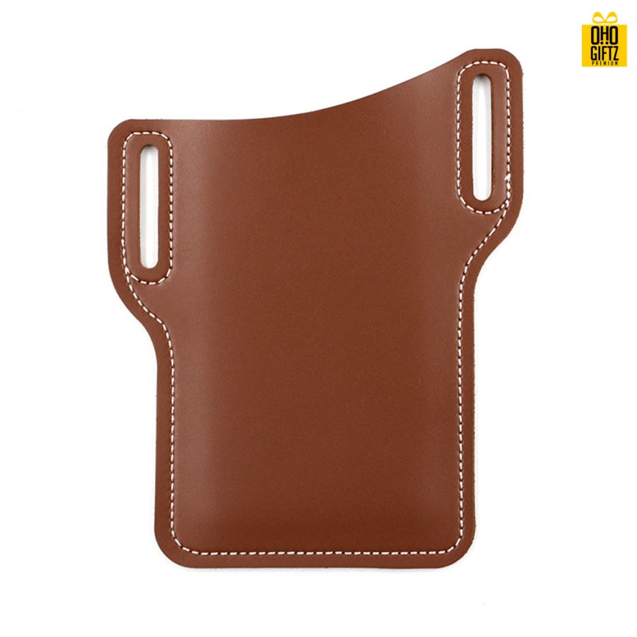 กระเป๋าหนังเก็บมือถือ สกรีนโลโก้  ทำเป็นของพรีเมี่ยมได้