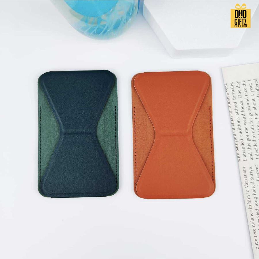 วางมือถือแบบพับได้หนัง PU สกรีนโลโก้ ทำเป็นของพรีเมี่ยมได้