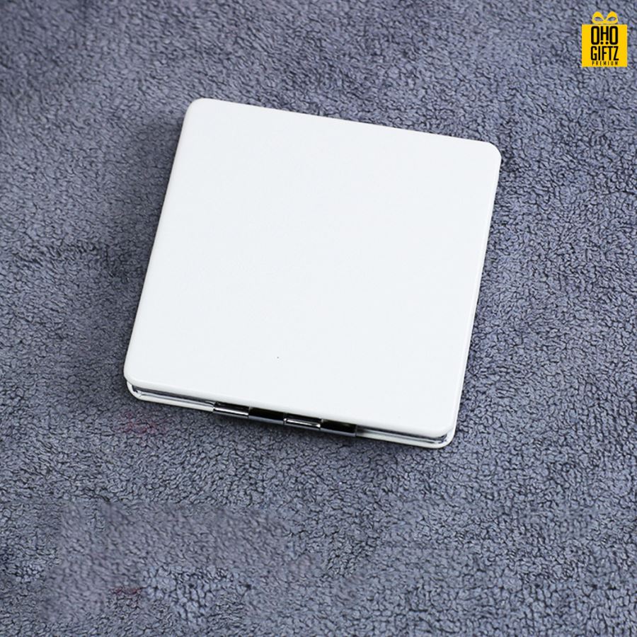 กระจกพับสองด้าน สกรีนชื่อ สกรีนโลโก้  ทำเป็นของพรีเมี่ยมได้