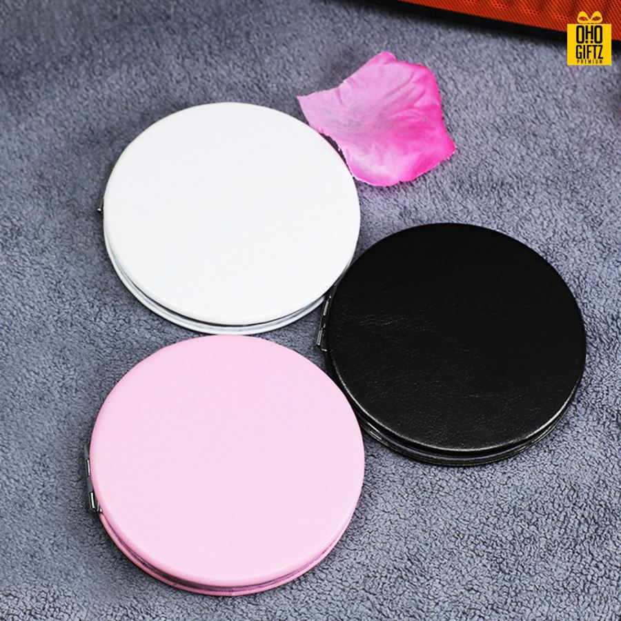 กระจกพับสองด้าน สกรีนชื่อ สกรีนโลโก้  ทำเป็นของพรีเมี่ยมได้