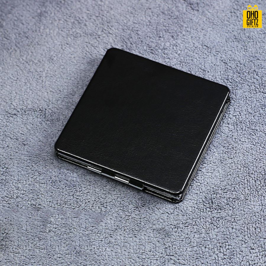 กระจกพับสองด้าน สกรีนชื่อ สกรีนโลโก้  ทำเป็นของพรีเมี่ยมได้