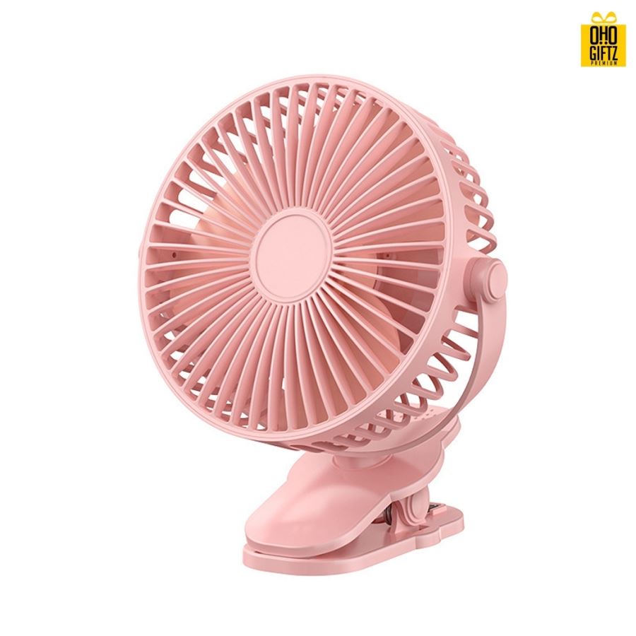 พัดลมคริปหนีบหัวส่ายอัตโนมัติ สกรีนโลโก้ ทำเป็นของพรีเมี่ยม