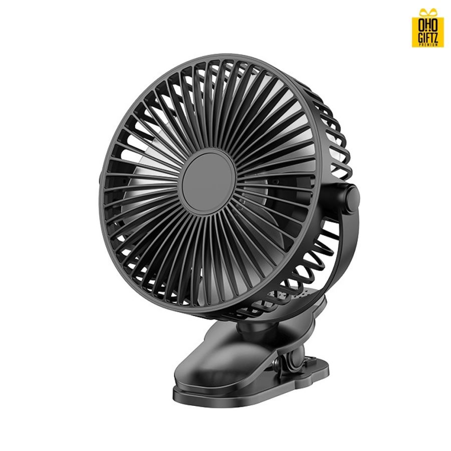พัดลมคริปหนีบหัวส่ายอัตโนมัติ สกรีนโลโก้ ทำเป็นของพรีเมี่ยม