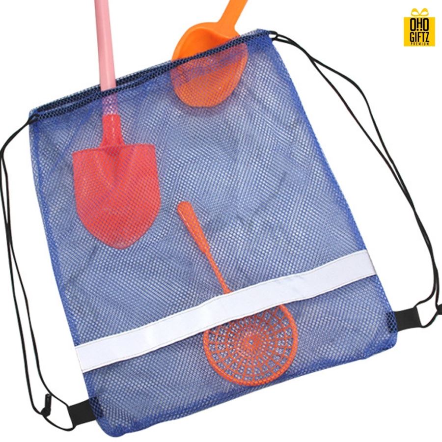 กระเป๋าตาข่ายโพลีเอสเตอร์ สกรีนโลโก้ ทำเป็นของพรีเมี่ยม