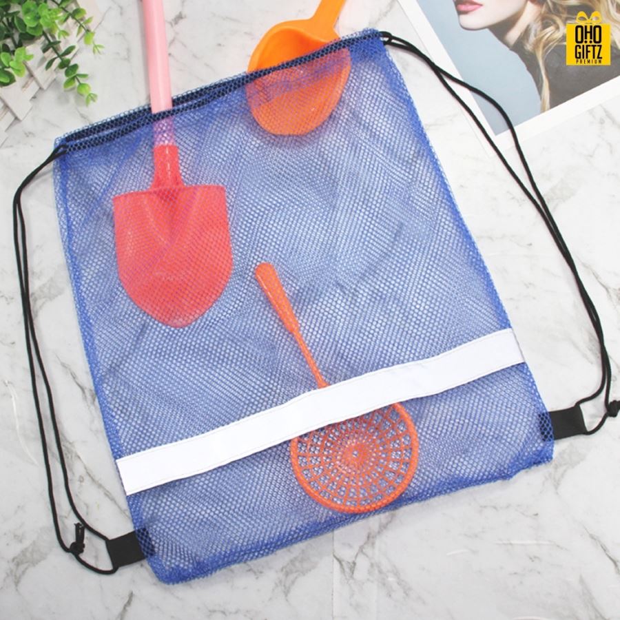 กระเป๋าตาข่ายโพลีเอสเตอร์ สกรีนโลโก้ ทำเป็นของพรีเมี่ยม