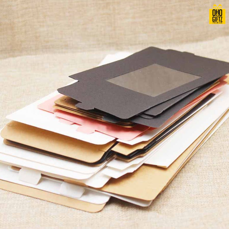 กล่องของขวัญกระดาษคราฟท์ กรีนโลโก้ ทำเป็นของพรีเมี่ยม 