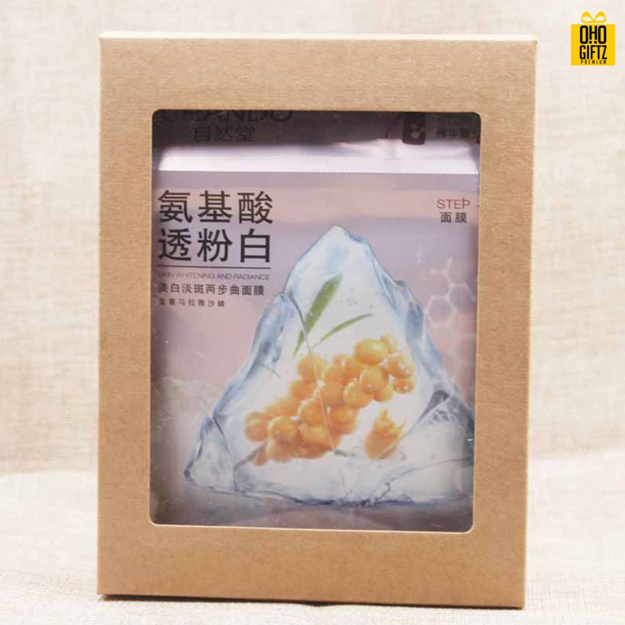 กล่องของขวัญกระดาษคราฟท์ กรีนโลโก้ ทำเป็นของพรีเมี่ยม 