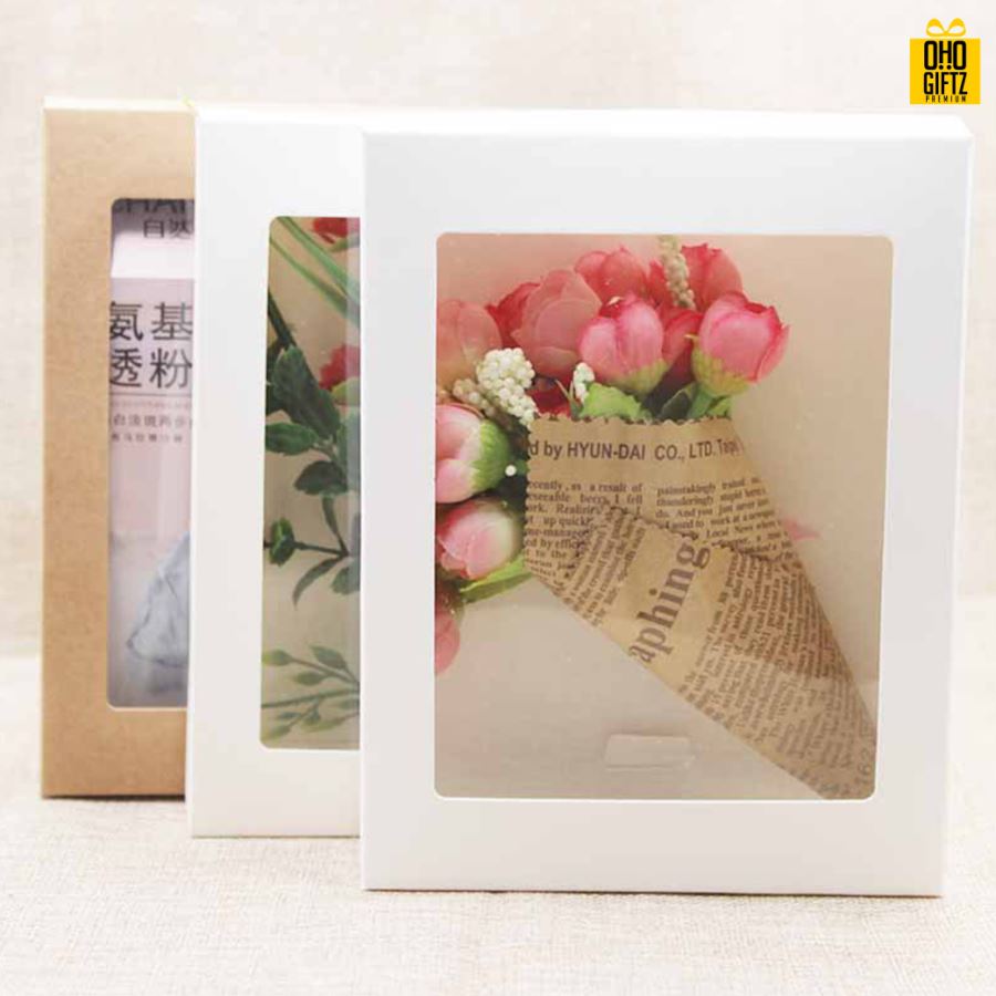 กล่องของขวัญกระดาษคราฟท์ กรีนโลโก้ ทำเป็นของพรีเมี่ยม 