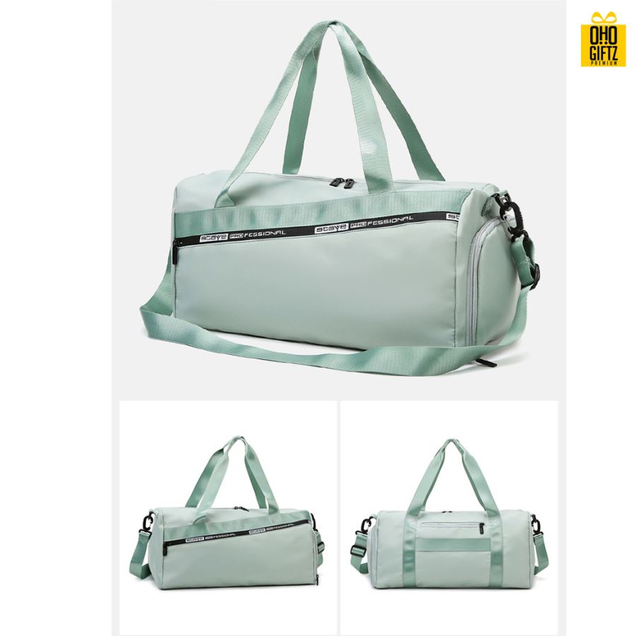 กระเป๋าฟิตเนสผ้าไนลอน สกรีนชื่อ สกรีนโลโก้ได้