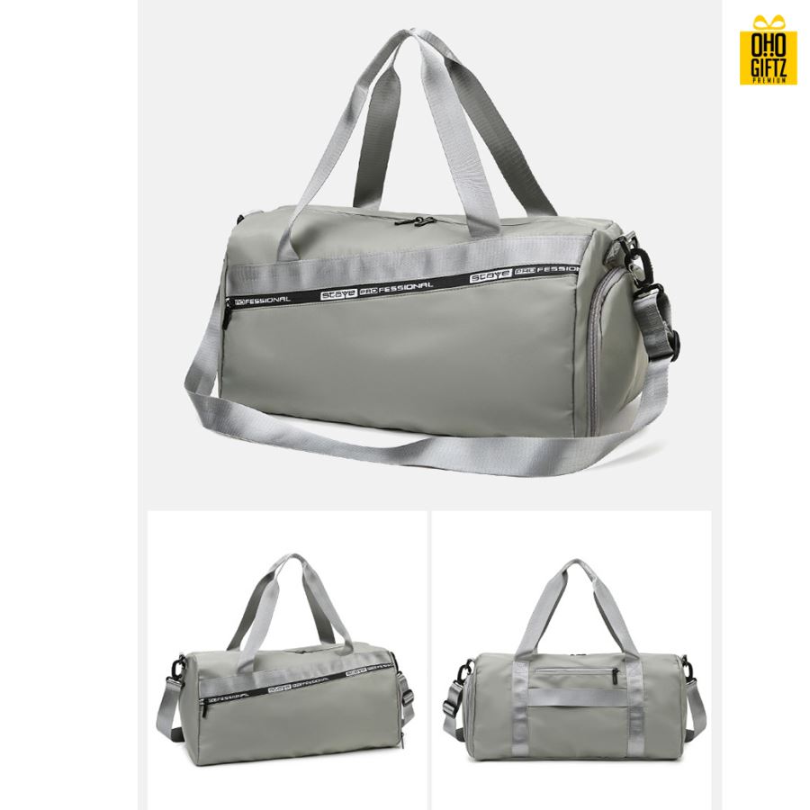 กระเป๋าฟิตเนสผ้าไนลอน สกรีนชื่อ สกรีนโลโก้ได้