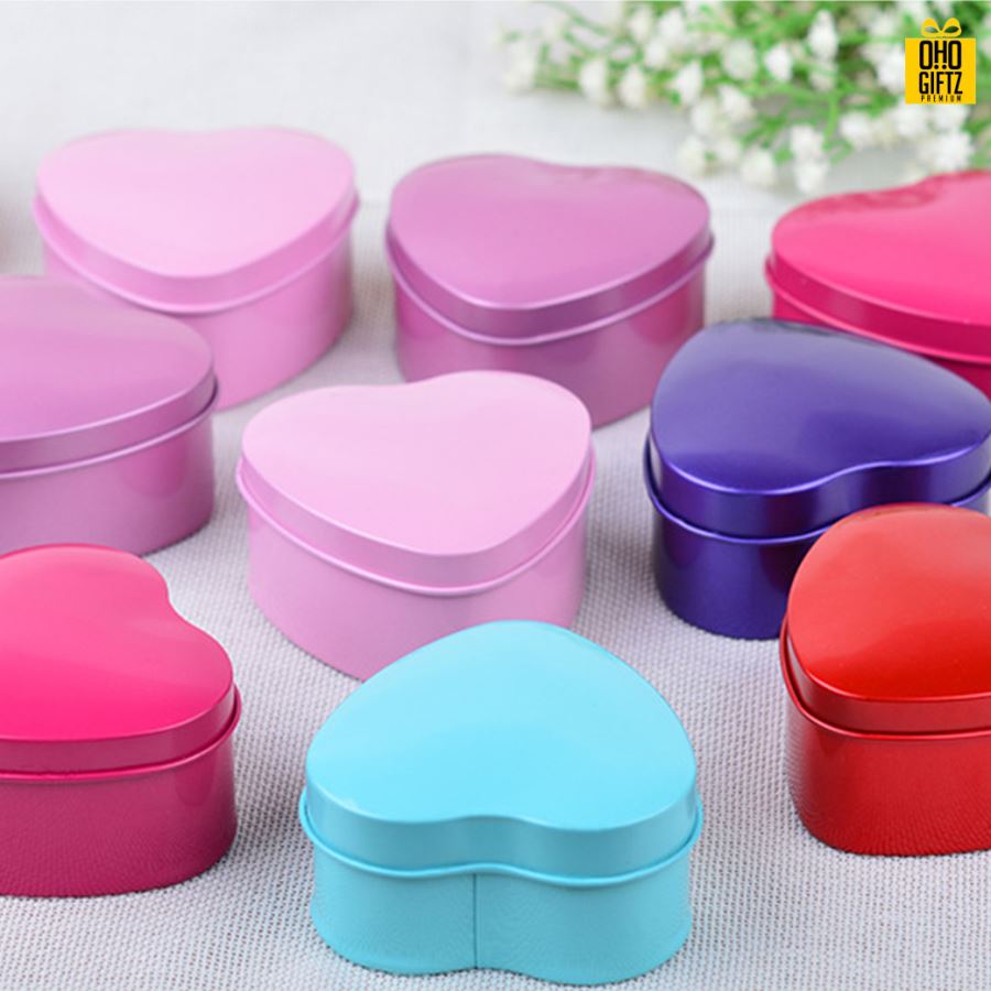 กล่องเหล็กทรงหัวใจ กรีนโลโก้ ทำเป็นของพรีเมี่ยม 