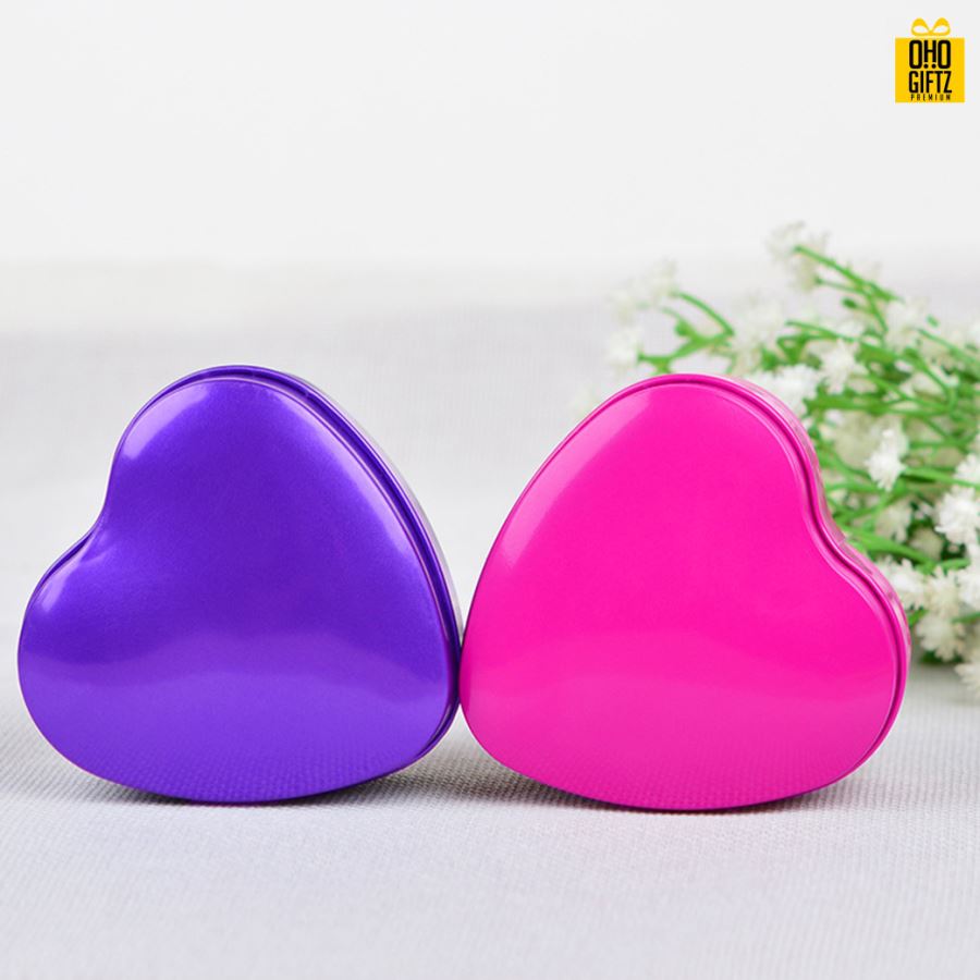 กล่องเหล็กทรงหัวใจ กรีนโลโก้ ทำเป็นของพรีเมี่ยม 