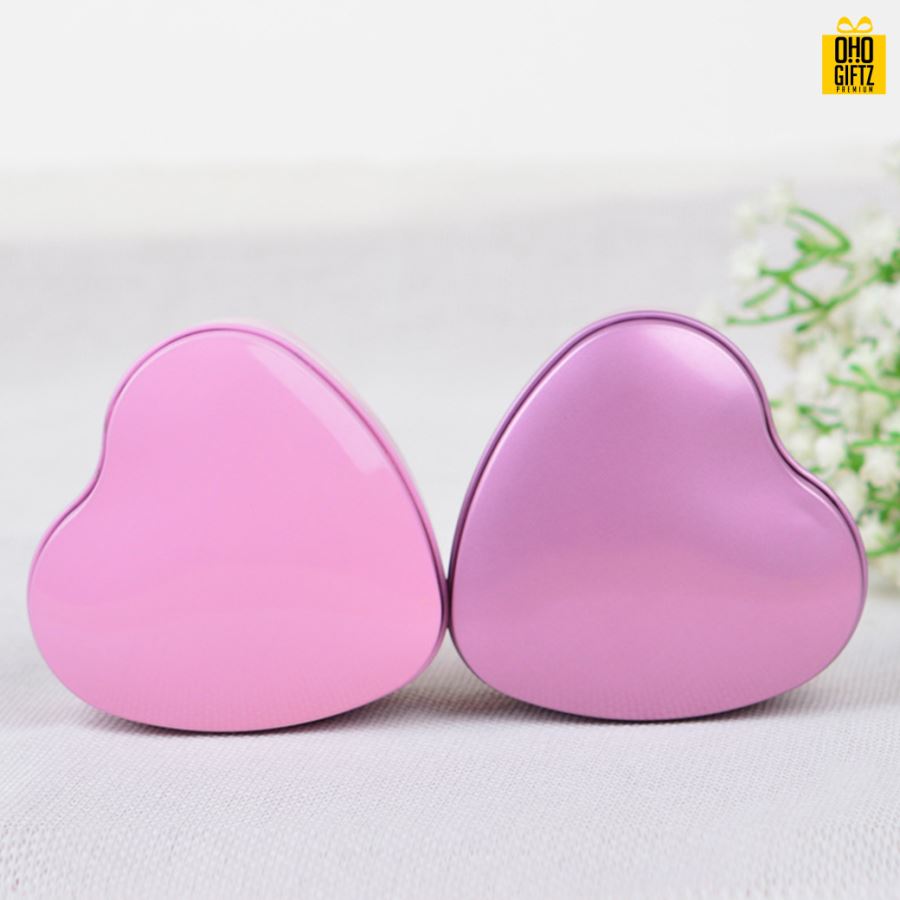 กล่องเหล็กทรงหัวใจ กรีนโลโก้ ทำเป็นของพรีเมี่ยม 