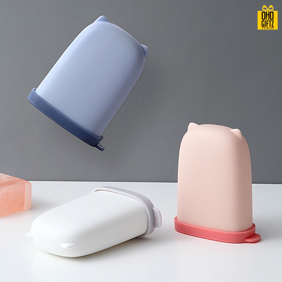 กล่องซิลิโคนใส่สบู่ สกรีนโลโก้ ทำเป็นของพรีเมี่ยมได้