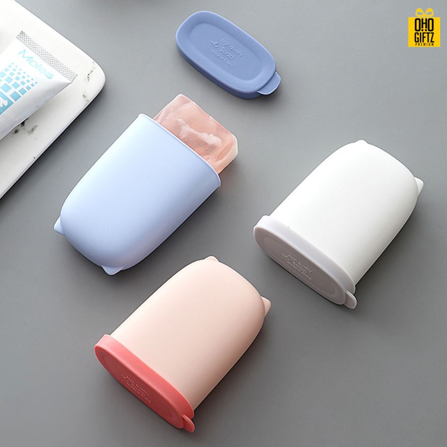 กล่องซิลิโคนใส่สบู่ สกรีนโลโก้ ทำเป็นของพรีเมี่ยมได้