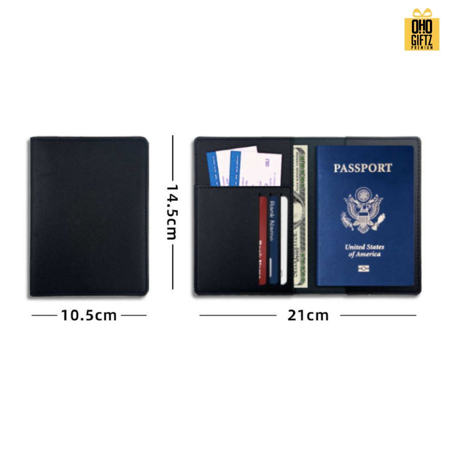 ซองใส่ Passport หนัง PU สกรีนโลโก้ ทำเป็นของพรีเมี่ยม ของที่ระลึก