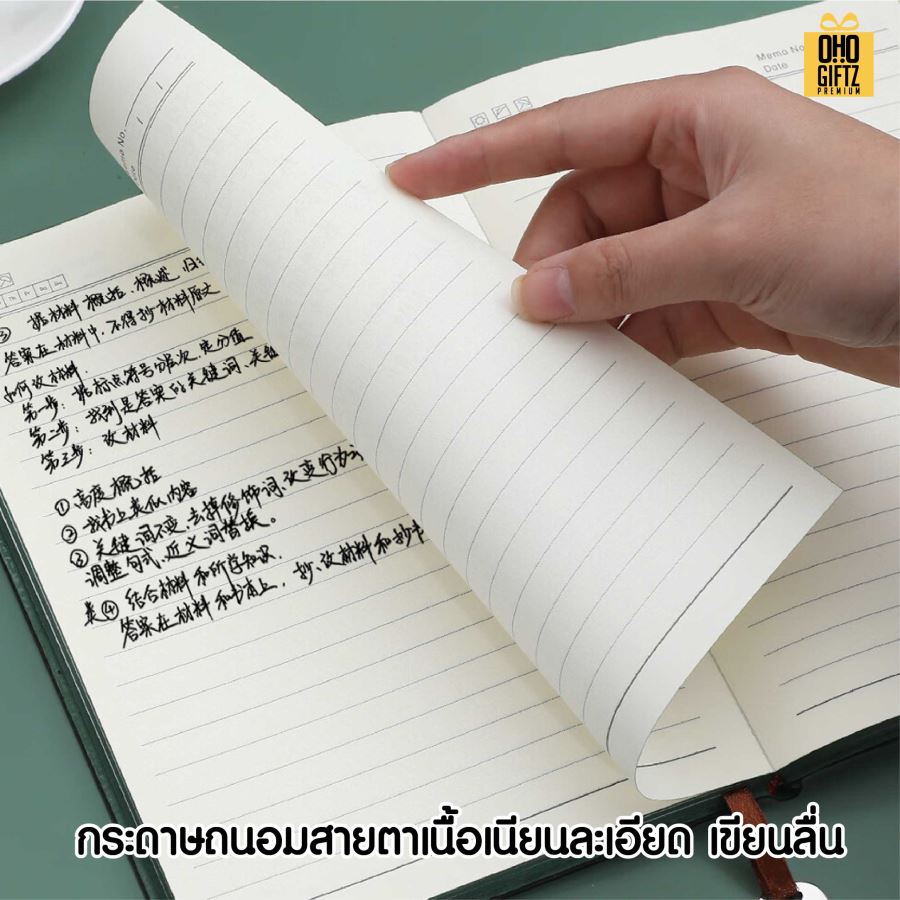 ชุดสมุดโน๊ตพร้อมกล่องของขวัญ สกรีนโลโก้ ทำเป็นของพรีเมี่ยม ของชำร่วย