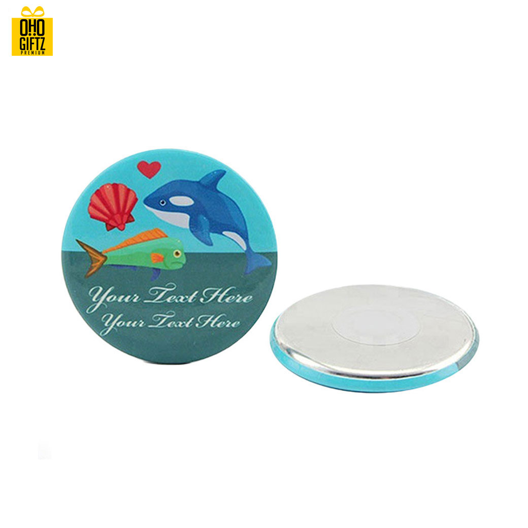 แม่เหล็กติดตู้เย็น 44 & 58 mm. สกรีนโลโก้ ทำเป็นของพรีเมี่ยม ของที่ระลึก ของชำร่วย