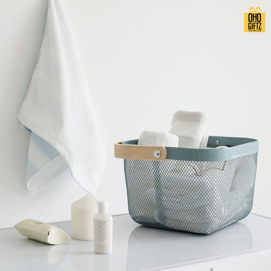 ตะกร้าใส่ของ สกรีนโลโก้ ทำเป็นของพรีเมี่ยม 