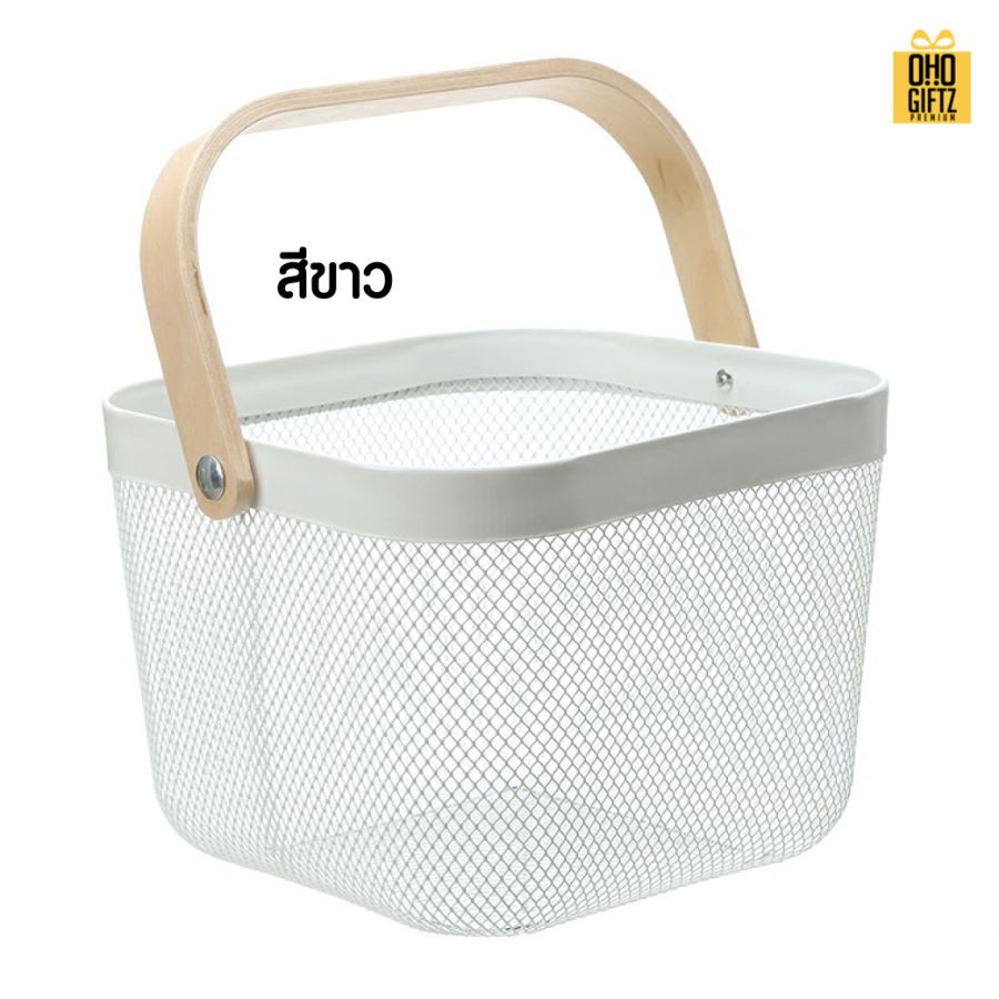 ตะกร้าใส่ของ สกรีนโลโก้ ทำเป็นของพรีเมี่ยม 