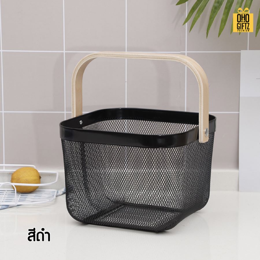 ตะกร้าใส่ของ สกรีนโลโก้ ทำเป็นของพรีเมี่ยม 