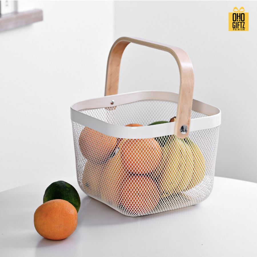 ตะกร้าใส่ของ สกรีนโลโก้ ทำเป็นของพรีเมี่ยม 