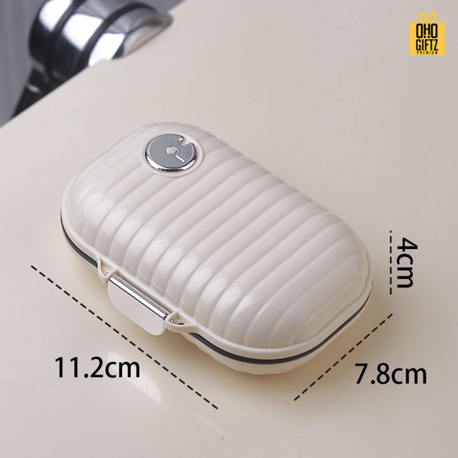 กล่องเก็บยาแบบ 7 วัน สกรีนชื่อ สกรีนโลโก้ ทำเป็นของพรีเมี่ยมได้