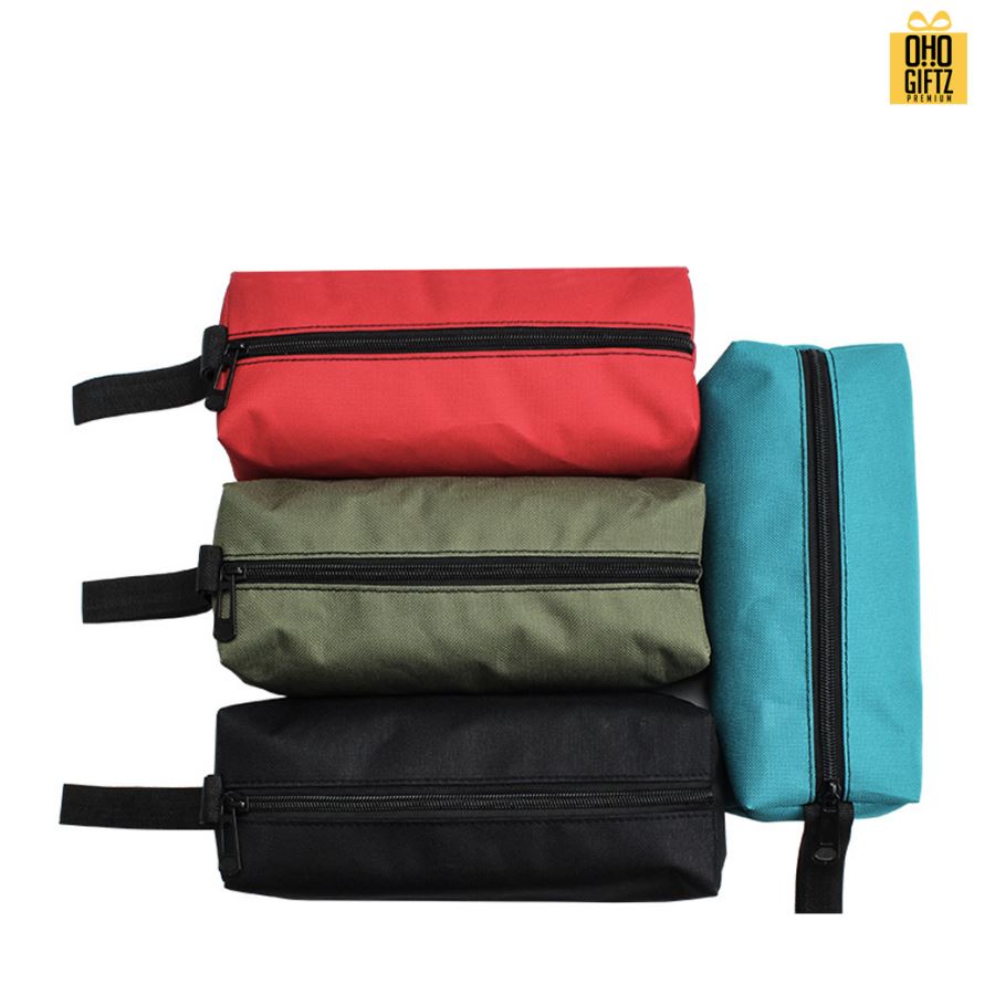 กระเป๋าใส่เครื่องเขียนผ้าOxford 600D สกรีนโลโก้  ทำเป็นของพรีเมี่ยม