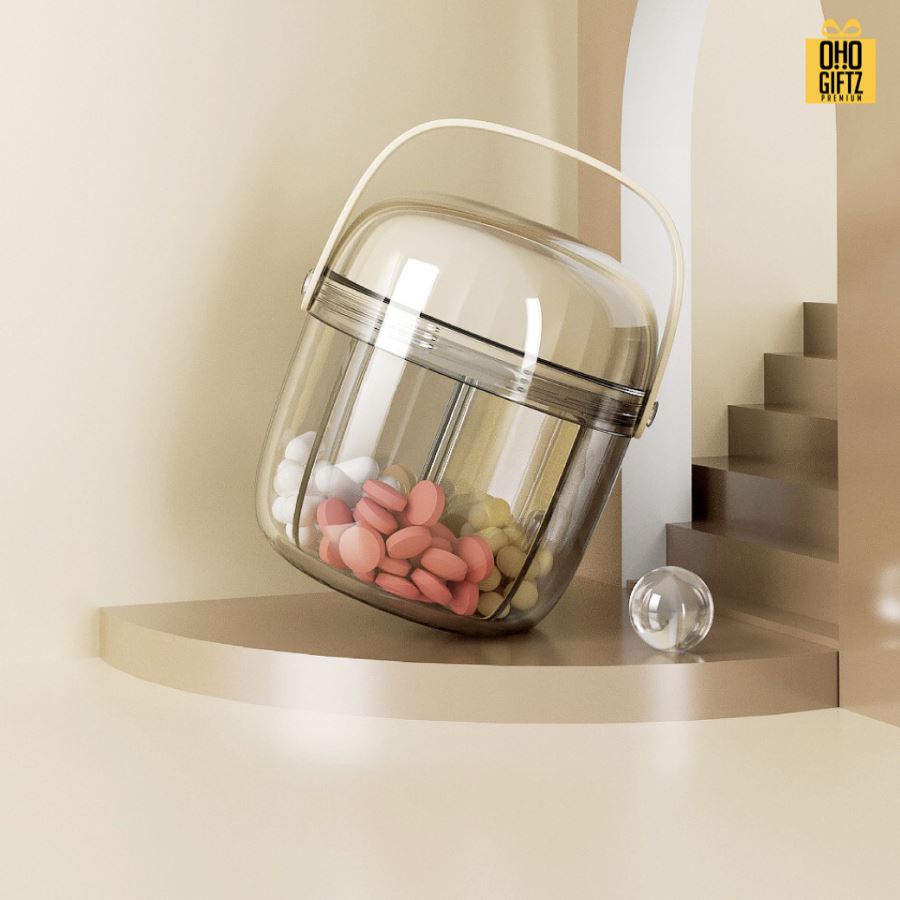 กล่องยาแบบพกพา สกรีนชื่อ สกรีนโลโก้ ทำเป็นของพรีเมี่ยมได้