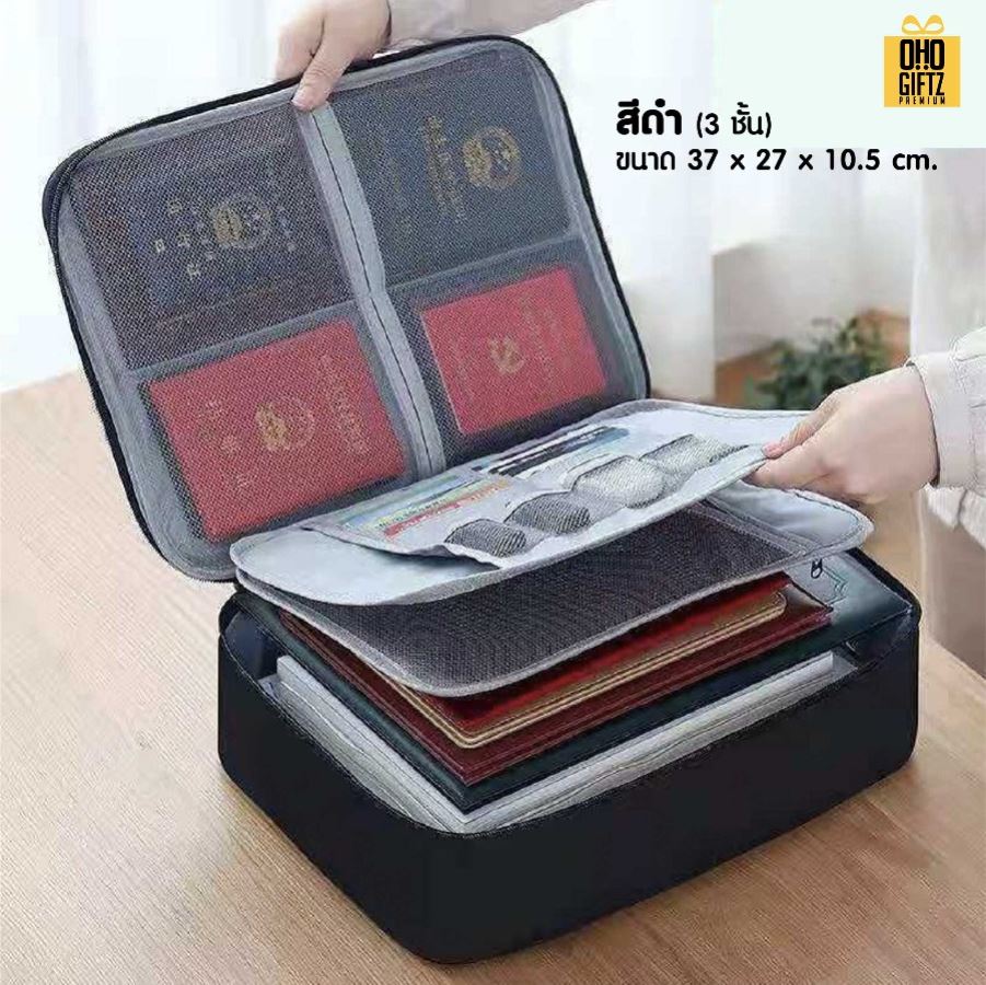 กระเป๋าเก็บเอกสารสำคัญ สกรีนโลโก้ ทำเป็นของพรีเมี่ยม ของชำร่วยได้